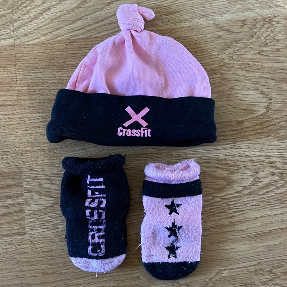 Reebok CrossFit beanie and socks